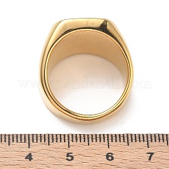 304ステンレススチール指輪  正方形  イオンプレーティング（ip）  長持ちメッキ  ゴールドカラー  17.5mm  usサイズ8（18.1mm）&nbsp;SA-CBA289B-09G