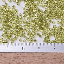 MIYUKIデリカビーズ  シリンダー  日本製シードビーズ  11/0  （db0124)透明な黄金色のオリーブの光沢  1.3x1.6mm  穴：0.8mm  約2000PCS /ボトル  10 G /ボトル&nbsp;SEED-JP0008-DB0124