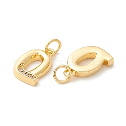 Rack Plating Eco-friendly Brass Micro Pave Clear Cubic Zirconia Charms&nbsp;KK-D072-01G-Q-NR