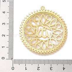 Rack Plating Brass Micro Pave Clear Cubic Zirconia Pendants&nbsp;KK-L224-009G