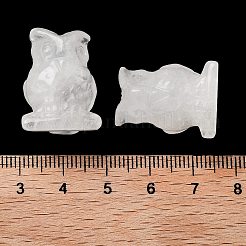 天然水晶彫刻人形  ホームオフィスのデスクトップ装飾用  フクロウ  15.5~18.5x13~15x22~24mm&nbsp;DJEW-L023-G13