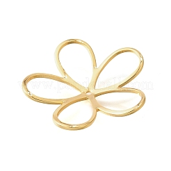 真鍮チャーム  花のチャーム  18KGP本金メッキ  31x32x5mm  穴：1mm&nbsp;KK-U065-19G