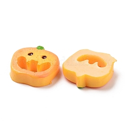 ハロウィーン不透明樹脂カボション  カボチャ  ゴールド  18x18x5.5mm&nbsp;RESI-G038-01B