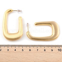 Rectangle Brass Stud Earrings for Women&nbsp;EJEW-U055-22G