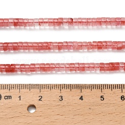 チェリークォーツガラスビーズ連売り  ディスク  ヒシビーズ  4x2~2.5mm  穴：0.7mm  約158~160個/連  14.96''~15.16''（38~38.5センチメートル）&nbsp;G-Z110-A28-2x4mm