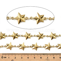 304 Stainless Steel Star Link Chains&nbsp;CHS-A017-01G