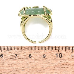 Natural Green Aventurine Cuff Rings&nbsp;GG-CBA5FCC-04G-07