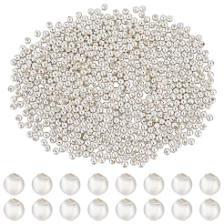 真鍮ビーズ  ラウンド  925銀メッキ  3x2.5mm  穴：1.2mm  700pc&nbsp;KK-BBC0024-63A