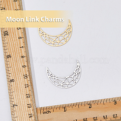 12Pcs 2 Colors 201 Stainless Steel Filigree Joiners Links&nbsp;STAS-DC0014-36