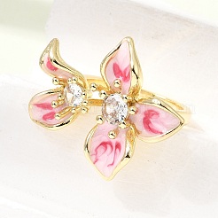 Barss Enamel Cuff Open Rings for Women&nbsp;KK-CBA1C83-01B-G