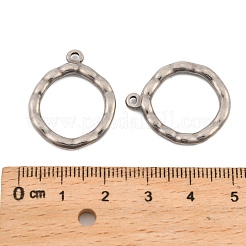 Hammered 304 Stainless Steel Pendants&nbsp;STAS-B099-01B-P