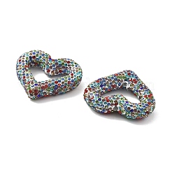 Heart Shape Polymer Clay Rhinestone Beads&nbsp;CLAY-NH0001-09A