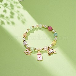 Colorful Alloy Enamel Cute Charms Bracelet&nbsp;BJEW-JB08661-05