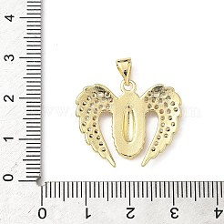 Brass Micro Pave Cubic Zirconia Pendants&nbsp;KK-L243-05G-02