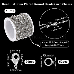 DIY Brass Curb Chain Bracelet Necklace Making Kit&nbsp;DIY-BBC0001-87P