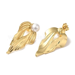 Rack Plating Brass Stud Earrings&nbsp;EJEW-B062-25G
