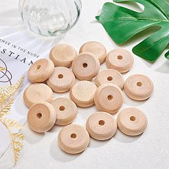 木製の車輪  DIY木製工芸品玩具アクセサリー  バリーウッド  48.5x16.5mm  穴：8.5mm&nbsp;WOOD-OC0001-51