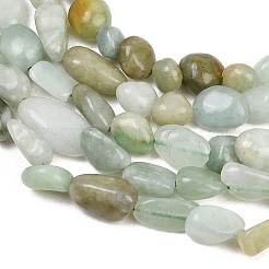 天然石翡翠ビーズ連売り  ナゲット  タンブルストーン  6~10x5~6x4~6mm  穴：0.8mm  約56~57個/連  15.16~15.35''（38.5~39センチメートル）&nbsp;G-G464-A04-01