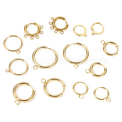 14Pcs 7 Styles 201/316 Stainless Steel Huggie Hoop Earring Findings&nbsp;STAS-TA0005-50