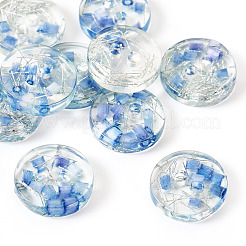 2穴樹脂ボタン  フラットラウンド  スチールブルー  13x3mm  穴：2mm&nbsp;BUTT-TAC0007-01A