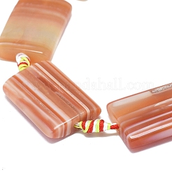 Natural Banded Agate/Striped Agate Beads Strands&nbsp;G-L544-044