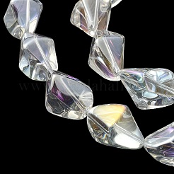 AB Color Plated Electroplate Transparent Glass Beads Strands&nbsp;EGLA-E060-01A-AB01