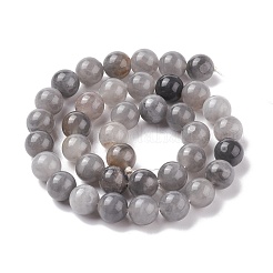 Natural Gemstone Cloudy Quartz Round Bead Strands&nbsp;G-O021-10mm-03B