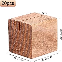 松材名刺ディスプレイフレーム  正方形  サドルブラウン  3x3x3cm&nbsp;ODIS-WH0010-24