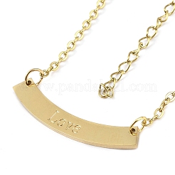 Valentine's Day Rectangle 304 Stainless Steel Pendants Necklaces&nbsp;NJEW-K266-02G