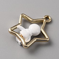 Alloy Enamel Pendants&nbsp;FIND-WH0045-75