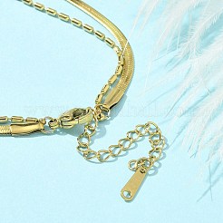 304 Stainless Steel Snake Chain Bracelets&nbsp;BJEW-C084-03G