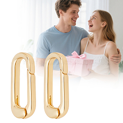 2Pcs Brass Spring Gate Rings&nbsp;KK-BBC0024-20G-02