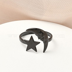 304 Stainless Steel Cuff Open Rings&nbsp;LS-RJEW-D338-02B-EB