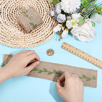 Burlap Ribbons&nbsp;SRIB-WH0011-383-1