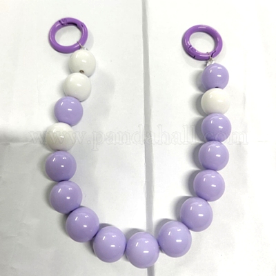 Plastic Round Beaded Bag Handles&nbsp;FIND-WH0111-79C-1