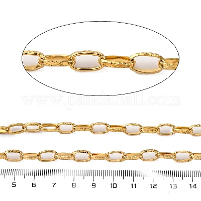 304 Stainless Steel Textured Cable Chains&nbsp;STAS-P386-10G-1