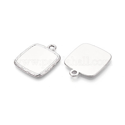 304 Stainless Steel Pendant Cabochon Settings&nbsp;STAS-N108-74P-1