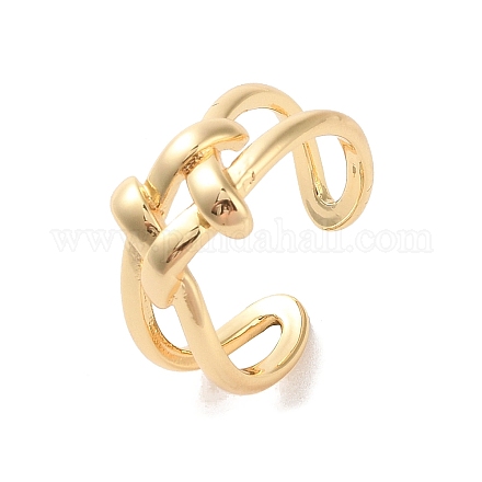 Brass Open Cuff Rings&nbsp;RJEW-K263-01G-1