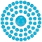 100Pcs Cat Eye Beads, Round, Deep Sky Blue, 6mm, Hole: 1mm