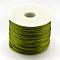 Nylon Satin Rattail Cords, Beading Threads for Bracelet Jewelry Making Chinese Knot Macrame Craft, Olive Drab, 1.5mm, about 49.21 yards(45m)/roll