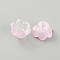 Glass Beads, Flower, Pink, 11~11.5x7.5mm, Hole: 1.2mm