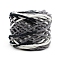 Soft Crocheting Polyester Yarn, Thick Knitting Yarn for Scarf, Bag, Cushion Making, Segment Dyed, Gray, 7mm