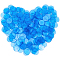 200Pcs Plastic Sheets, Flat Round, Blue, 18.5x1.5mm