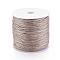 Nylon Braided Cord, Chinese Knotting Cord for Jewelry Making Macrame Craft, Rosy Brown, 0.8mm