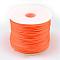 Nylon Satin Rattail Cords, Beading Threads for Bracelet Jewelry Making Chinese Knot Macrame Craft, Dark Orange, 1.0mm, about 76.55 yards(70m)/roll