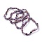 Natural Auralite Bead Stretch Bracelets, Tumbled Stone, Nuggets, 2~2-1/4 inch(5.2~5.6cm), Bead: 7~13x6~10mm