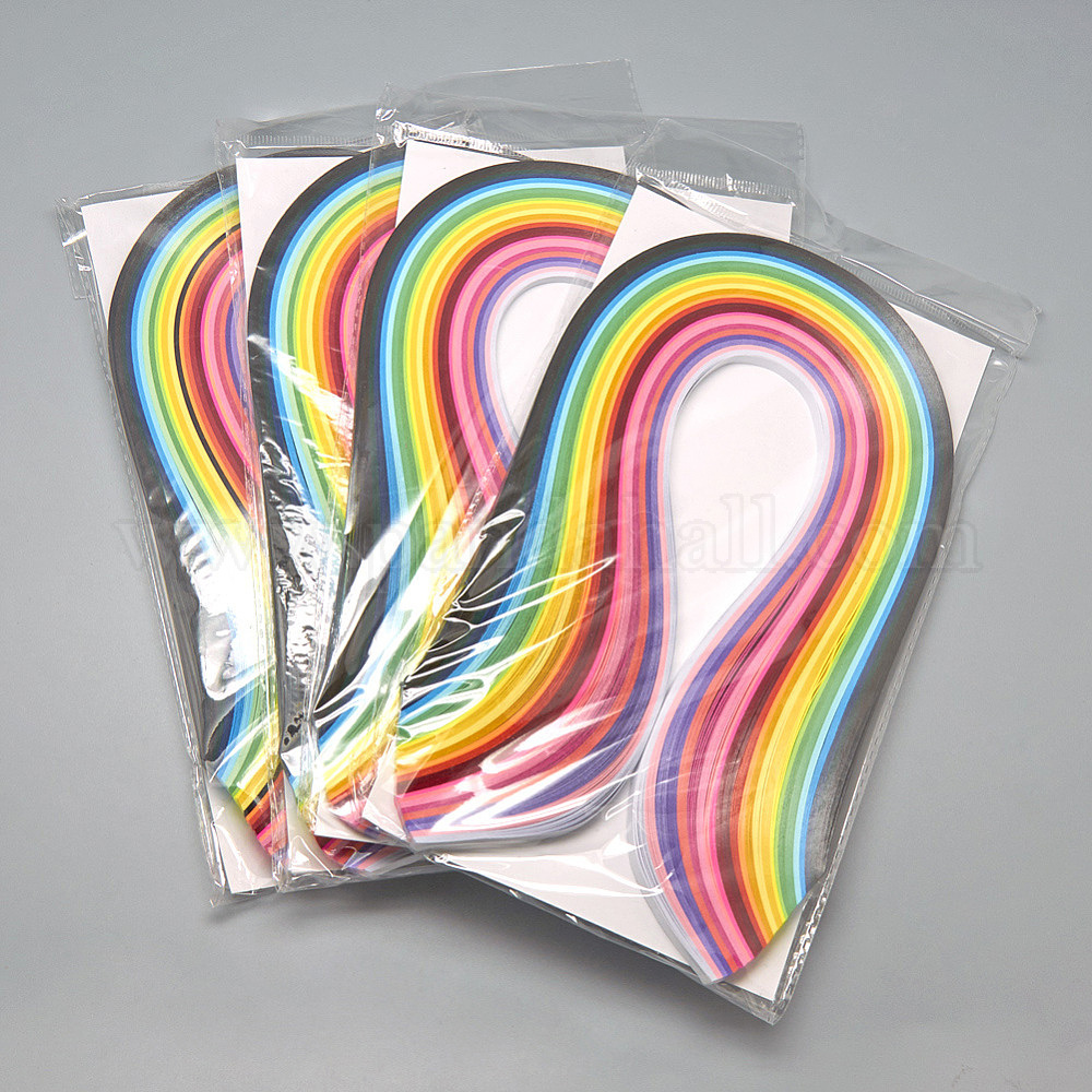 Paper Quilling Rectangular Wholesale Rectangle 26 Colors Quilling Paper Strips - Pandahall.com
