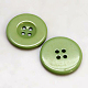 樹脂ボタン  染め  フラットラウンド  ダークシーグリーン  22x3mm&nbsp;RESI-D033-22mm-08-1