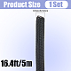 5mポリエステルケーブルスリーブ  ワイヤーカバー保護  ブラック  13mm  内径：11.5mm&nbsp;FIND-CL0001-23-2