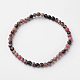 Natural Rhodonite Round Bead Stretch Bracelets&nbsp;X-BJEW-L594-B06-1